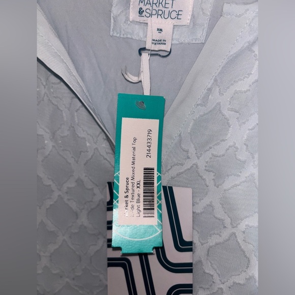 Market & Spruce sleeveless V-neck blouse, Light Blue, Size XXL - Picture 7 of 14